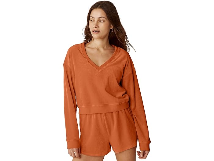 () rhK fB[X gy vI[o[ Beyond Yoga women Beyond Yoga Tropez Pullover Orange Dream