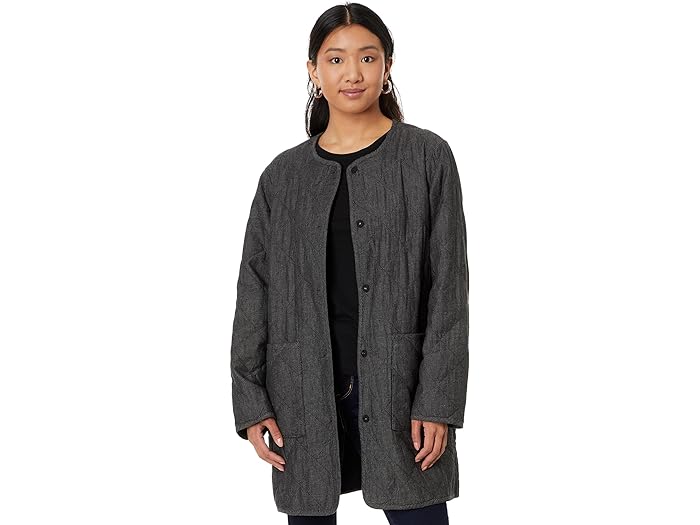 (取寄) アイリーン フィッシャー レディース ロング キルテッド コート Eileen Fisher women Eileen Fisher Long Quilted Coat Black