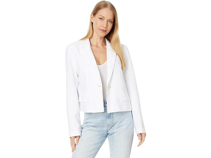 (取寄) メイドウェル レディース クロップド ブレーザー イン 100パーセント リネン Madewell women Madewell Cropped Blazer in 100 Linen Eyelet White