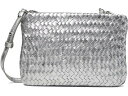 () ChEF fB[X U pt NX{fB obO C E[u ^bN U[ Madewell women Madewell The Puff Crossbody Bag in Woven Metallic Leather Bright Silver