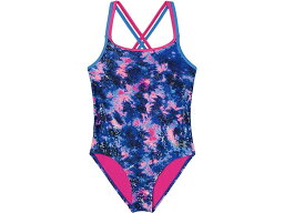 (取寄) アンダーアーマー キッズ ガールズ マルチ ダイ ワンピース スイムスーツ (ビッグ キッド) Under Armour Kids girls Under Armour Kids Multi Dye One-Piece Swimsuit (Big Kid) Photon Blue