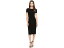 () Ρ ޥ ǥ 硼 ꡼ 롼 ͥå 㡼  ɥ쥹 Norma Kamali women Norma Kamali Short Sleeve Crew Neck Shirred Waist Dress Black