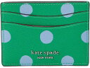 () PCgXy[h fB[X K TVC hbg vebh PVC J[h z_[ Kate Spade New York women Kate Spade New York Morgan Sunshine Dot Printed Pvc Card Holder Candy Grass Multi