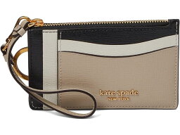 (取寄) ケイトスペード レディース モルガン カラーブロックト サフィーノ レザー コイン カード ケース リスレット Kate Spade New York women Kate Spade New York Morgan Color-Blocked Saffiano Leather Coin Card Case Wristlet Earthenware Black Multi