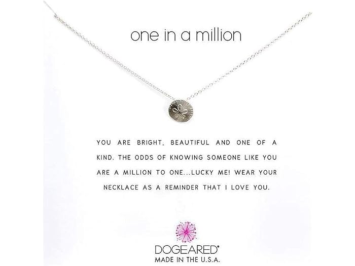 () hM[h fB[X  C A ~I Th _[ lbNX Dogeared women Dogeared One In A Million Sand Dollar Necklace Silver