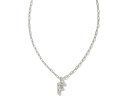 () PhXRbg fB[X NX^ ^[ V[g y_g lbNX Kendra Scott women Kendra Scott Crystal Letter Short Pendant Necklace Silver White CZ F