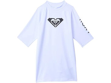 (取寄) ロキシー キッズ ガールズ ホール ハーティッド ショート スリーブ ラッシュガード (ビッグ キッズ) Roxy Kids girls Whole Hearted Short Sleeve Rashguard (Big Kids) White