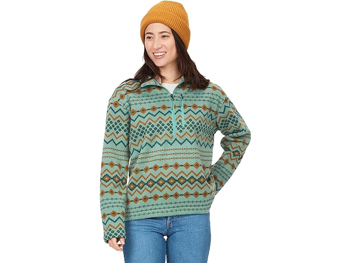 () }[bg fB[X wr[EFCg hbv C vebh 1/2 Wbv Marmot women Marmot Heavyweight Drop Line Printed 1/2 Zip Blue Agave Diamond