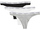 () JoNC A_[EFA fB[X _ S gO 3-pbN Calvin Klein Underwear women Calvin Klein Underwear Modern Logo Thong 3-Pack Black/White/Grey Heather