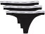 (取寄) カルバンクライン アンダーウェア レディース モダン ロゴ トング 3-パック Calvin Klein Underwear women Calvin Klein Underwear Modern Logo Thong 3-Pack Black/Black/Black