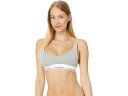 (取寄) カルバンクライン アンダーウェア レディース モダン コットン ライトティ ライン スクープ ネック ブラレット Calvin Klein Underwear women Modern Cotton Lighlty Lined Scoop Neck Bralette Grey Heather