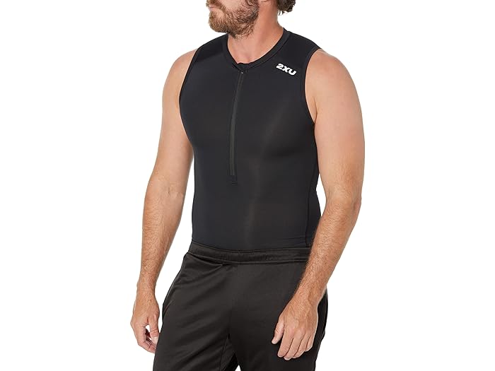 (取寄) ツータイムズユー メンズ コア トライ シングレット 2XU men 2XU Core Tri Singlet Black/White