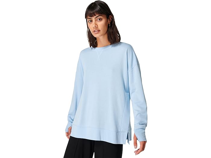 () XEFbeB xeB fB[X At^[ NX Xvbg XEFbgVc Sweaty Betty women Sweaty Betty After Class Split Sweatshirt Breeze Blue