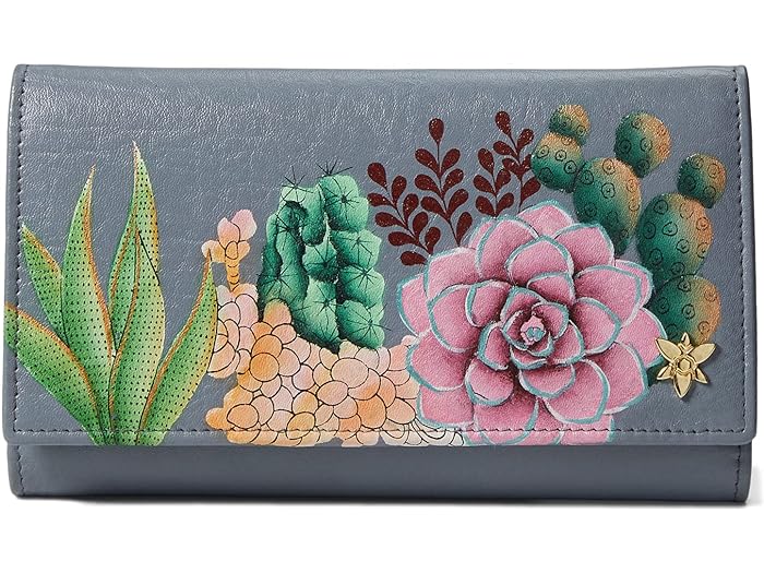 (取寄) アヌシュカ レディース チェックブック クラッチ ウィズ Rfid - 1153 Anuschka women Anuschka Checkbook Clutch with RFID - 1153 Desert Garden