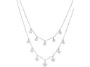 (取寄) スターリング フォーエバー レディース ベゼル CZ アンド スター レイヤード ネックレス Sterling Forever women Sterling Forever Bezel CZ and Star Layered Necklace Silver