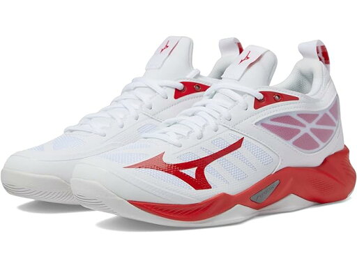 (取寄) ミズノ レディース ウェーブ ディメンション Mizuno women Wave Dimension White/Red (取寄) ミズノ レディース ウェーブ ディメンション Mizuno women Wave Dimension White/Red