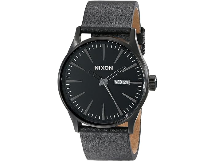 ニクソン 腕時計（メンズ） (取寄) ニクソン メンズ セントリー レザー Nixon men Nixon Sentry Leather All Black