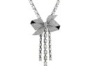 (取寄) ベッツィジョンソン レディース パヴェ ボウ Y ネックレス Betsey Johnson women Betsey Johnson Pave Bow Y Necklace Crystal/Hematite