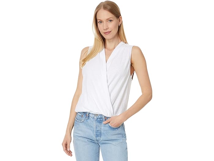 ()  P fB[X X[uX tH[ bv Lilla P women Lilla P Sleeveless Faux Wrap White