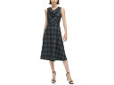 () BXJ[g fB[X vCh JE lbN tBbgAhtA xebh ~fB hX Vince Camuto women Vince Camuto Plaid Cowl Neck Fit-and-Flare Belted Midi Dress Navy Multi