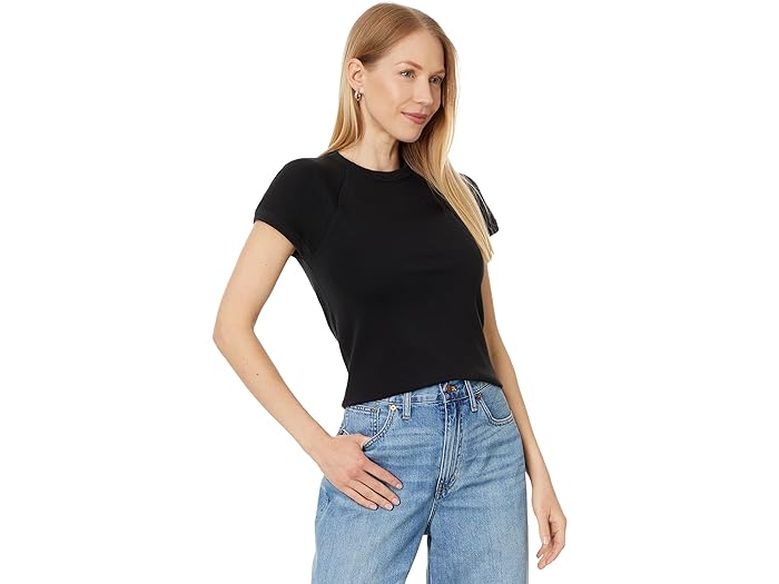 () ChEF fB[X O-X[u xCr[ eB[ Madewell women Madewell Raglan-Sleeve Baby Tee True Black