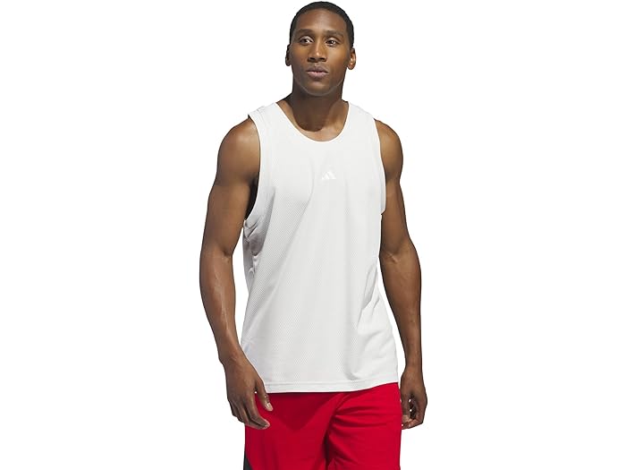 アディダス タンクトップ  メンズ (取寄) アディダス メンズ バスケットボール レジェンズ タンク トップ adidas men adidas Basketball Legends Tank Top Orbit Grey/White