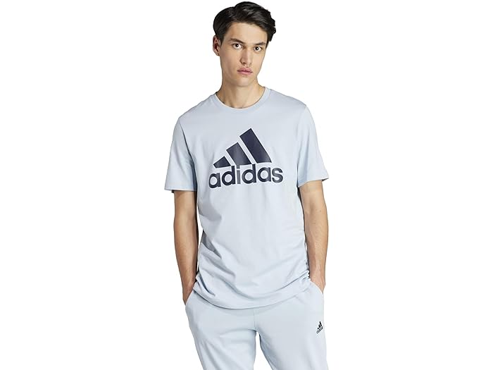 アディダス (取寄) アディダス メンズ エッセンシャル シングル ジャージ ビッグ ロゴ T-シャツ adidas men adidas Essentials Single Jersey Big Logo T-Shirt Wonder Blue/Wonder Blue