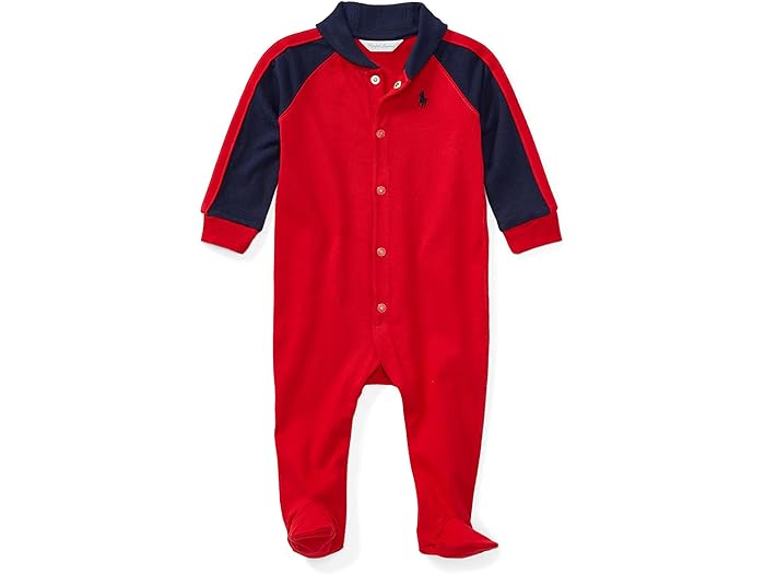 () t[ LbY {[CY Rbg V[-J[ Jo[I[ (Ct@g) Polo Ralph Lauren Kids boys Polo Ralph Lauren Kids Cotton Shawl-Collar Coverall (Infant) RL 2000 Red