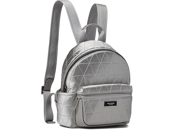 () PCgXy[h fB[X T ACR Lebh Te X[ obNpbN Kate Spade New York women Kate Spade New York Sam Icon Quilted Satin Small Backpack Silver