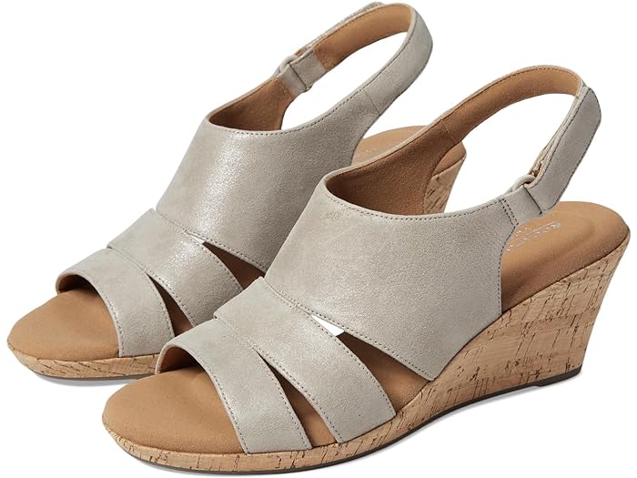 ロックポート ハイヒール (取寄) ロックポート レディース ブライアー スリング Rockport women Rockport Briah Sling Taupe Metallic Leather