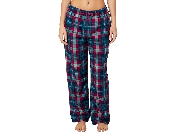 () GGr[ fB[X tl EW pc C vCh L.L.Bean women L.L.Bean Flannel Lounge Pants Lined Plaid Dark Mulberry Plaid