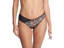 (取寄) ナトリ レディース フローレス トング Natori women Flawless Thong Black/Ivory(4)