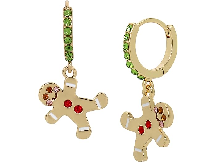 (取寄) ベッツィジョンソン レディース ジンジャーブレッド ハギー イヤリングス Betsey Johnson women Betsey Johnson Gingerbread Huggie Earrings Red/Gold