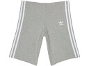 (取寄) アディダス オリジナルス キッズ ガールズ アディカラー サイクリング ショーツ (リトル キッズ/ビッグ キッズ) adidas Originals Kids girls adidas Originals Kids Adicolor Cycling Shorts (Little Kids/Big Kids) Medium Grey Heather/White