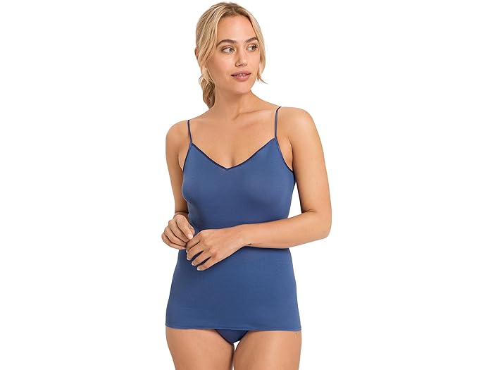 () ϥ ǥ åȥ 쥹 V-ͥå ߥ Hanro women Hanro Cotton Seamless V-Neck Camisole True Navy