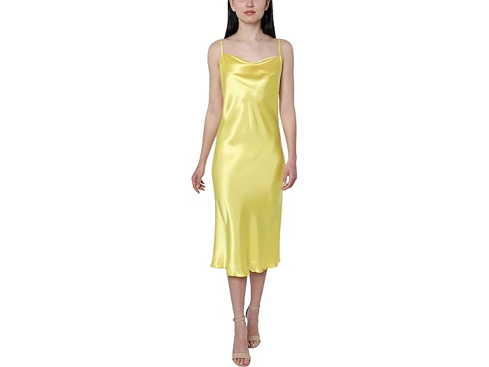 () xx fB[X Te Xbv hX Bebe women Bebe Satin Slip Dress Yellow