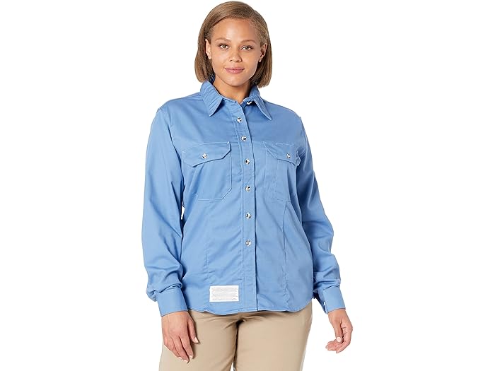 (取寄) ブルワーク FR レディース ミッドウエイト Fr ドレス ユニフォーム シャツ Bulwark FR women Bulwark FR Midweight FR Dress Uniform Shirt Light Blue