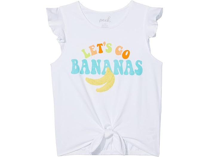 (取寄) ピーク ガールズ レッツ ゴー バナナ トップ (トドラー/リトル キッズ/ビッグ キッズ) PEEK girls PEEK Let's Go Bananas Top (Toddler/Little Kids/Big Kids) White