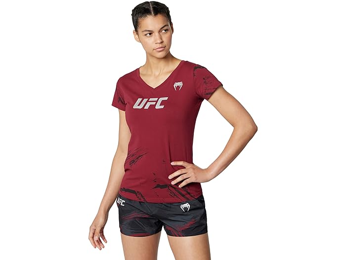 (取寄) ヴェヌム レディース UFC ヴェヌム オーセンティック ファイト ウィーク 2.0 T-シャツ VENUM women VENUM UFC Venum Authentic Fight Week 2.0 T-Shirt Red