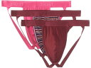 () 2XIST Y Xgb` {[iX pbN 4-pbN WbN Xgbv 2(X)IST men 2(X)IST Stretch Bonus Pack 4-Pack Jock Strap Cordovan/Stripe/Fuchsia Purple