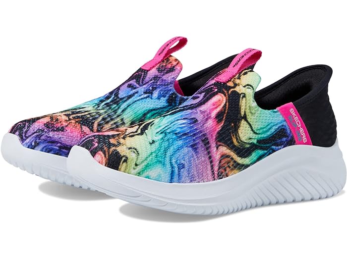 () å㡼 ˡ å 륺 åץ󥺥-ȥ եå 3.0 -   303820L SKECHERS KIDS girls Slip-Ins-Ultra Flex 3.0 - Cosmo Swirl 303820L Black/Multi