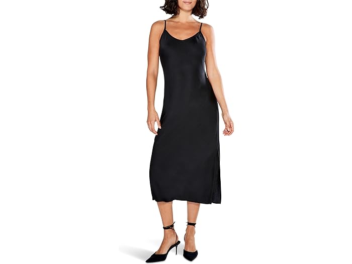 () jbN][ fB[X N[v Xbv hX NIC+ZOE women NIC+ZOE Crepe Slip Dress Black Onyx