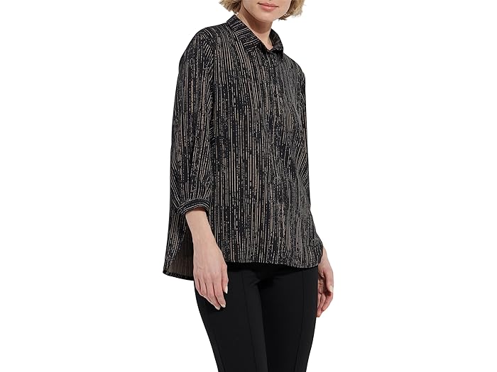 (取寄) リセ レディース レニー ストレッチ ウーブン ブラウザ Lysse women Lysse Renee Stretch Woven Blouse Black Vertically