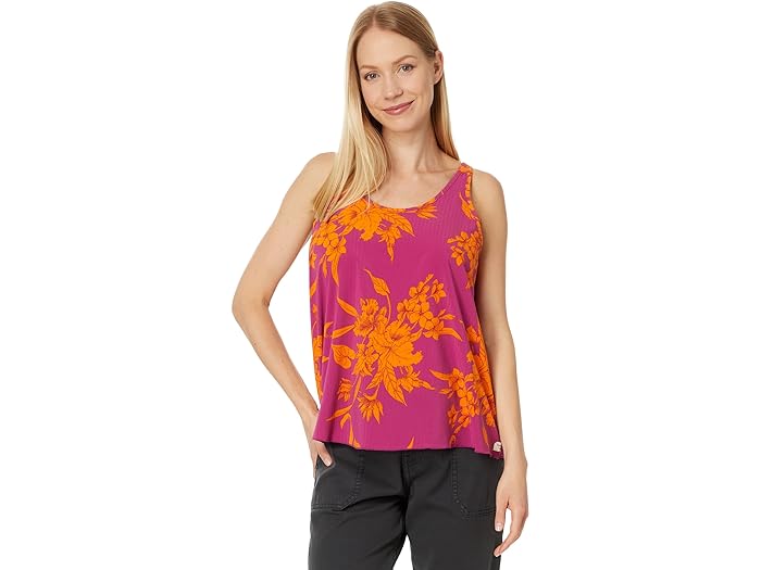 () g[hAhR[ fB[X TLXh ^N Toad&Co women Toad&Co Sunkissed Tank Flame Leaf Texture Print