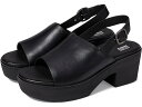 () tBbgtbv fB[X s[ U[ obN-Xgbv vbgtH[ ~[ T_ FitFlop women FitFlop Pilar Leather Back-Strap Platform Mule Sandals All Black