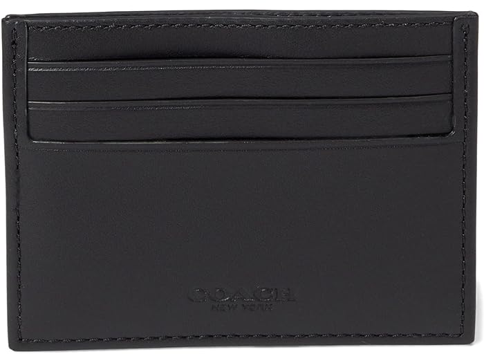 (取寄) コーチ メンズ リファインド カード ケース イン シグニチャー ジャカード COACH men COACH Refined Card Case in Signature Jacquard Charcoal/Black