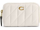 () R[` fB[X X[ Wbv AEh J[h P[X EBY s[ LeBO COACH women COACH Small Zip Around Card Case with Pillow Quilting Chalk