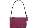 (取寄) コーチ レディース ポーチ バッグ イン クロス グレイン レザー COACH women COACH Pouch Bag in Cross Grain Leather Deep Plum