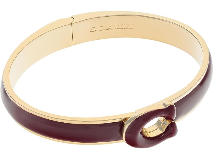 コーチ ブレスレット（レディース） (取寄) コーチ レディース シグニチャー タビー バングル ブレスレット COACH women COACH Signature Tabby Bangle Bracelet Red/Gold