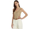 取寄 ローレン ラルフローレン レディース ポインテル-ニット スリーブレス セーター LAUREN Ralph Lauren women LAUREN Ralph Lauren Pointelle-Knit Sleeveless Sweater Tan Marl